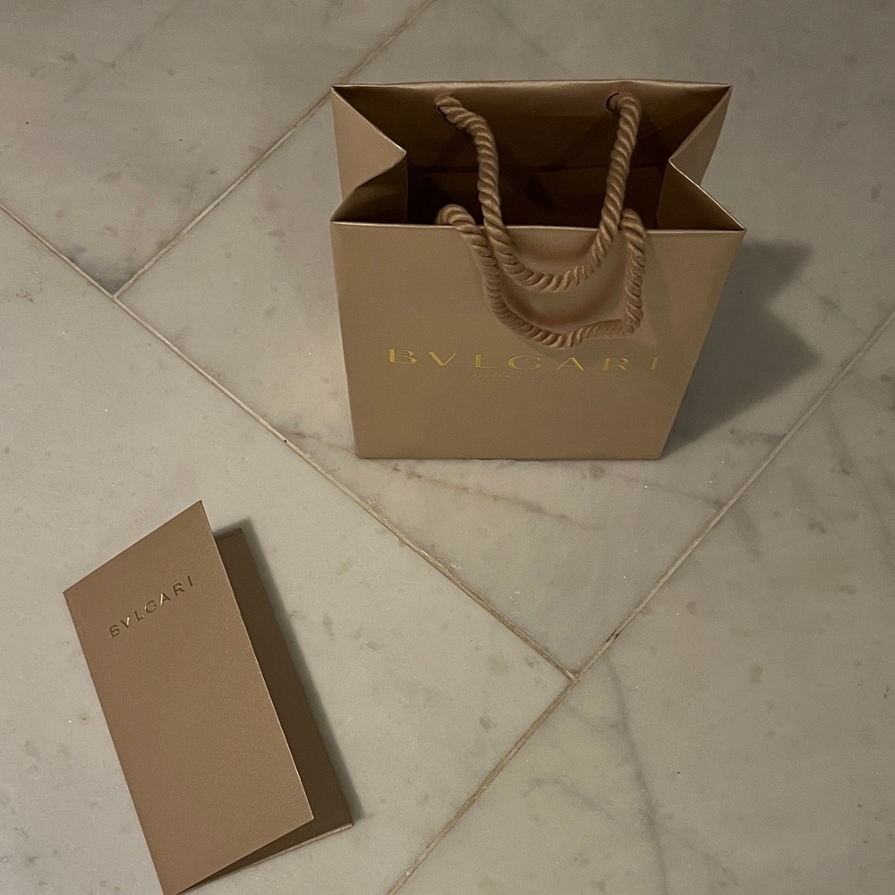 Bulgari Tan Shopping Bag
